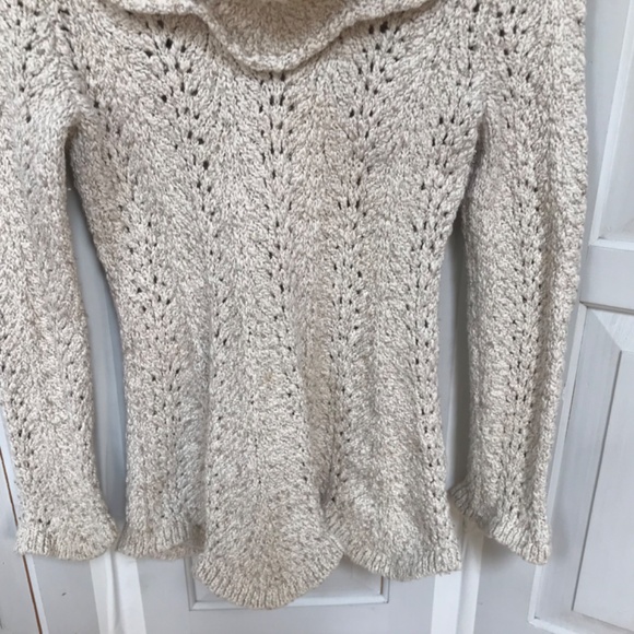Anthropologie  Yellow Bird Light Tan Knit Sweater - Picture 6 of 14